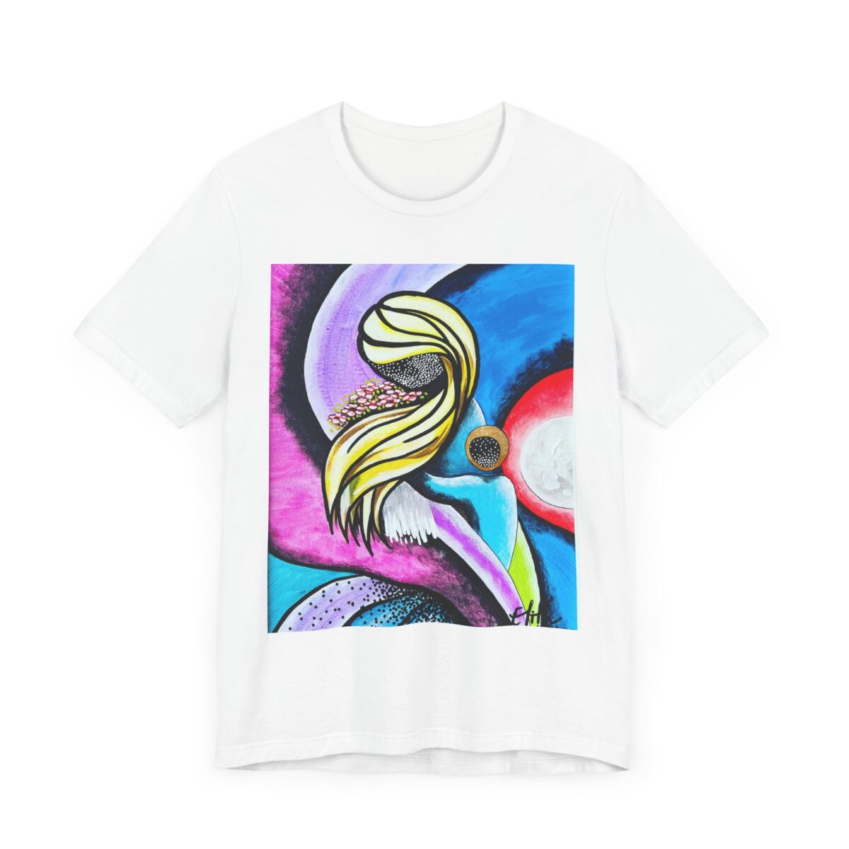 Cosmic Art Unisex Short Sleeve Tee - Vibrant Universe Design - Image 3