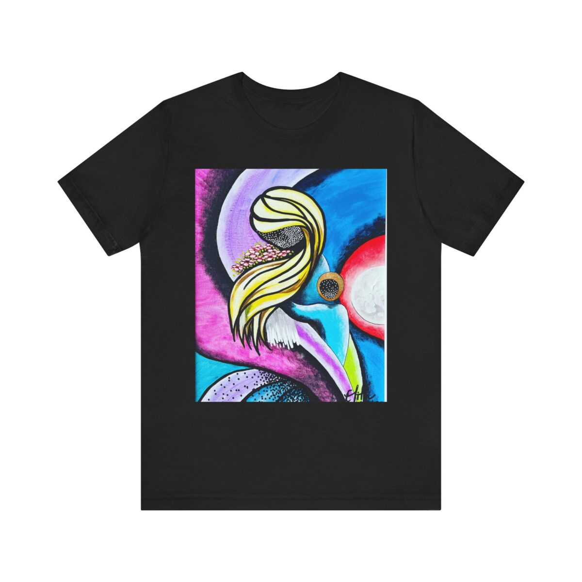 Cosmic Art Unisex Short Sleeve Tee - Vibrant Universe Design - Image 5