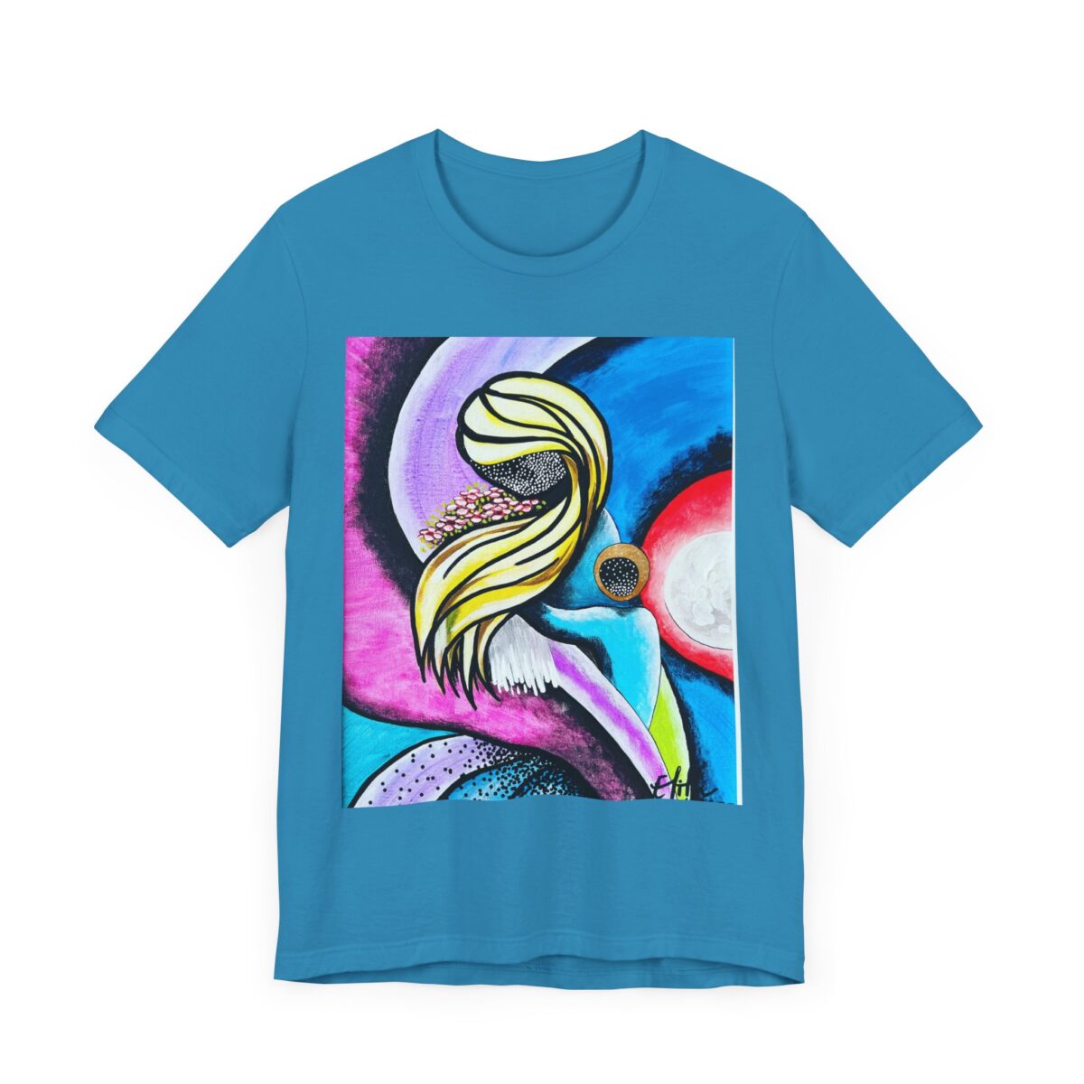 Cosmic Art Unisex Short Sleeve Tee - Vibrant Universe Design - Image 15