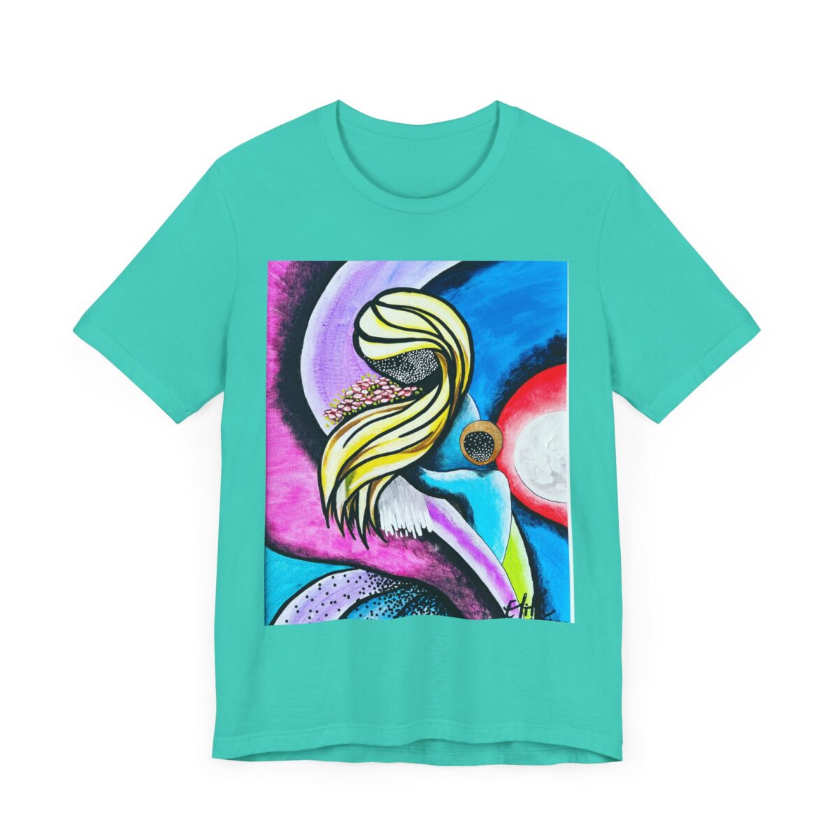 Cosmic Art Unisex Short Sleeve Tee - Vibrant Universe Design - Image 11