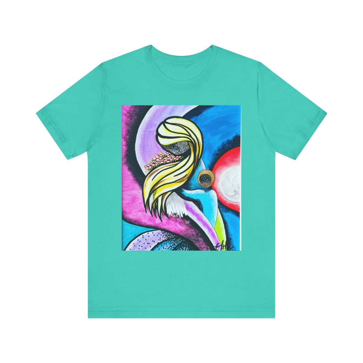 Cosmic Art Unisex Short Sleeve Tee - Vibrant Universe Design - Image 9