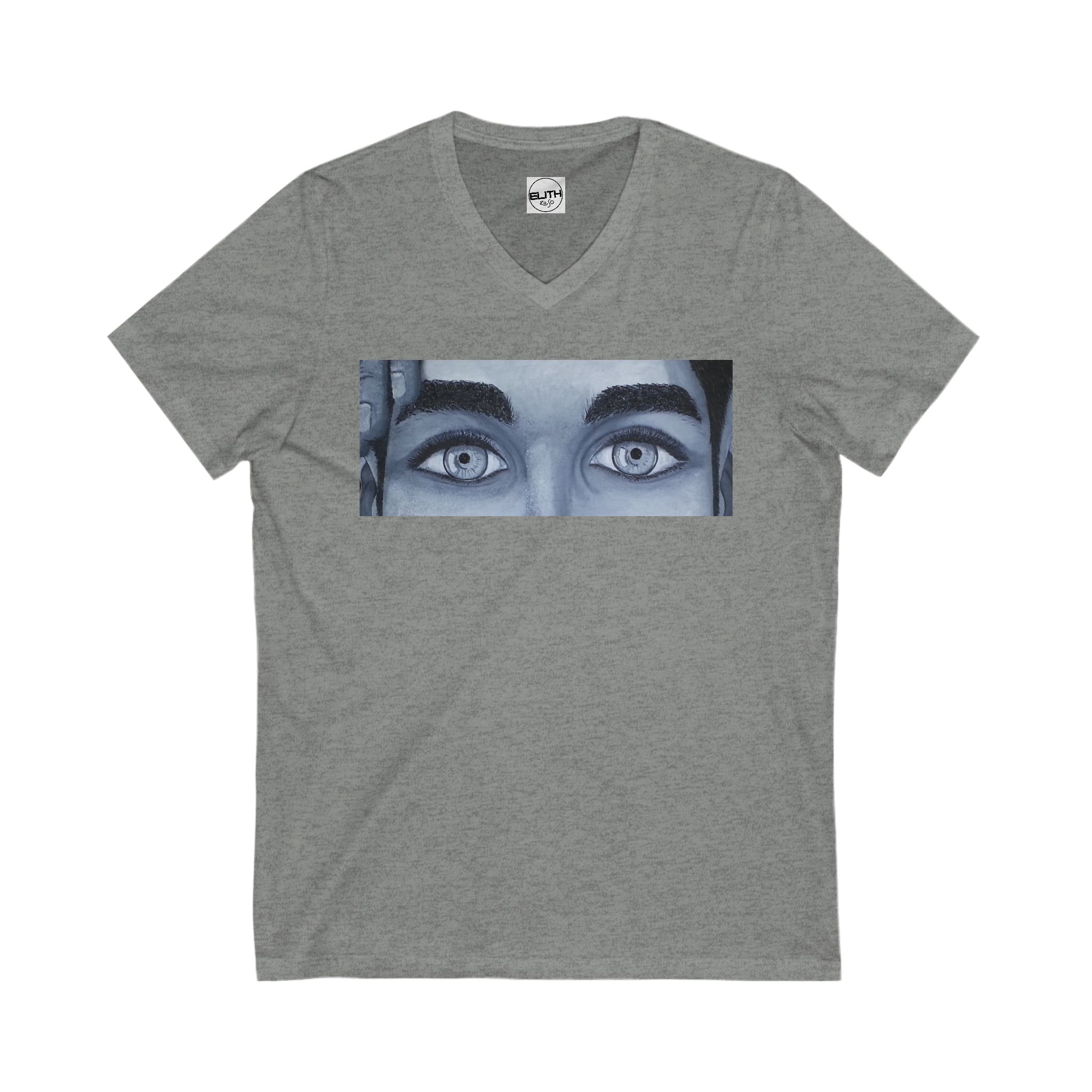 Unisex Jersey Short Sleeve V-Neck Tee - Art Piece Title: Soul - Image 7
